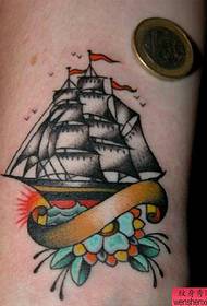 Setšoantšo sa tattoo se bonts'itse mokhoa oa tattoo oa Arm Sailing