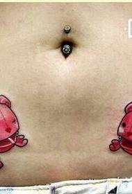 modèle de tatouage dessin animé personnalité femme abdomen recommandé photo