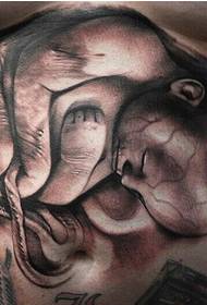 imagen de patrón de tatuaje fetal de personalidad abdominal