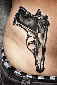 addome modello realistico tatuaggio pistola Europa e Stati Uniti
