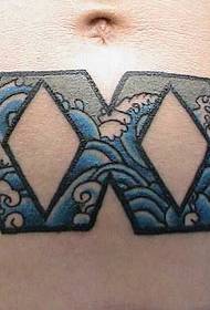 XXX tatoveringer innebygd med bølger