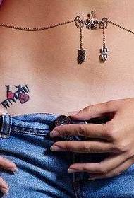modello del tatuaggio del pettine addominale