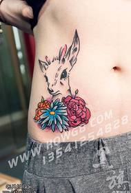 Krycí zjizvené kozí květiny tetování vzor
