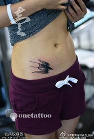Exquisite Little Swallow Tattoo Pattern