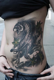 ubuhle belly tiger tattoo iphethini