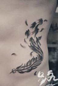 Tatuaggio di pancia Jane ya piuma