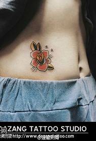 Bauch schöne florale Tattoo-Muster