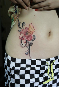 buik bloem tattoo patroon