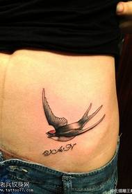 buik slikken brief tattoo patroon