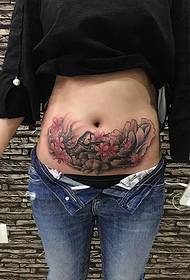 adatto per il modello del tatuaggio del fiore di moda della pancia della mamma calda