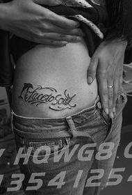 addome fiore corpo modello tatuaggio carattere