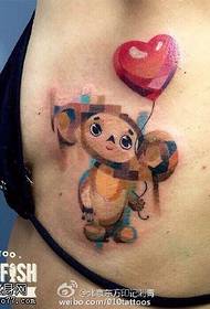 Vzor tetování břicho opice