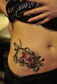 nainen seksikäs tiimalasi vyötärö tatuointi malli