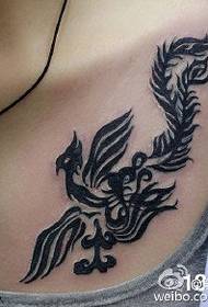 Pola tato phoenix tradisional Cina