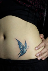 kauneus vatsa kaunis sininen perhonen tatuointi malli