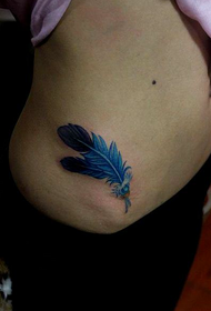 beauty belly only beautiful feather tattoo pattern
