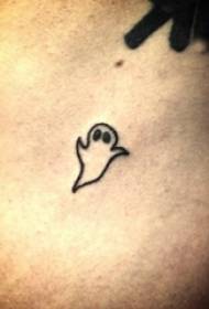 immagine del tatuaggio del tatuaggio del fantasma del fumetto del nero della pancia dei ragazzi del fumetto