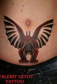 čierna a červená chrlič tetovanie vzor