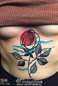 玫瑰刺青圖案的秋天荊棘
