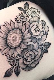 abdomen Europa en de Verenigde Staten Klasse bloem tattoo-patroon