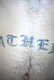 Bauch Blumen Buchstaben Tattoo Muster