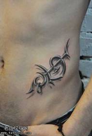 brucho krásny trojrozmerný totem tetovanie vzor