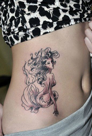 beleza abdômen popular bela sereia tatuagem padrão