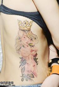Seksualus spalvingo grožio tatuiruotės modelis