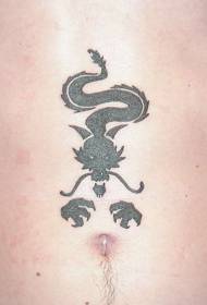 mage svart varg totem tatuering mönster