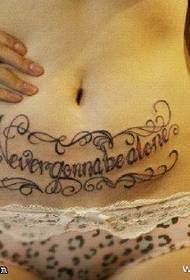 pokriti liniju trudnoće Flower body engleski uzorak tetovaža