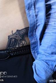 Domineering pistol tattoo pattern