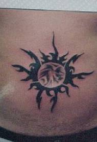 abdominal sun totem tatuering bild