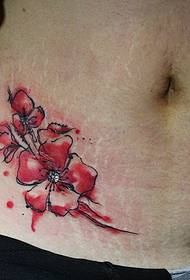 tetovaža porođajnog cvijeta za carski rez