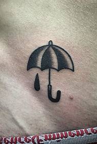 Bauch kleng Regenschirm Tattoo Muster