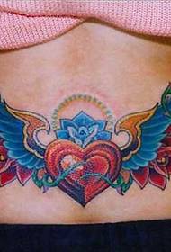 Midje elsker vinger tatoveringsmønster