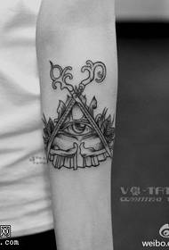 Boze oog tattoo patroon