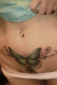ljepota trbuh leptir tetovaža uzorak