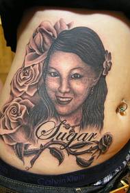 Bauch schöne Schönheit Porträt Tattoo