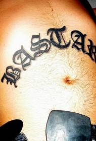 sabelaldea urtxintxa beltza letra tatuaje argazkia