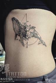 Mchoro wa tattoo ya nyangumi ya tumbo