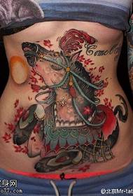 abdominal rengîn koi tattoo model