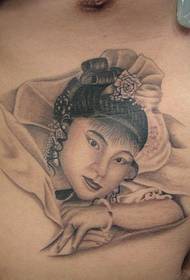 Jongen Bauch schéi Schéinheetsportrett Tattoo
