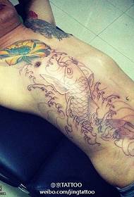Modello di tatuaggio di loto calamaro spirituale
