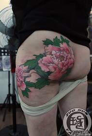 pola tato peony sing apik banget