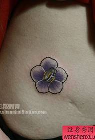 Girls belly ring tattoo pattern