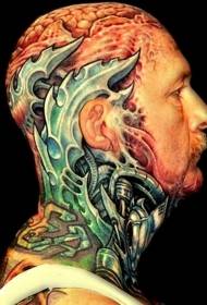 Механическая татуировка для головы и шеи