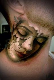 qafe thyer modelin real tatuazh të një gruaje fytyre