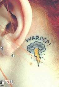 neck lightning tattoo pattern