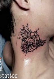 ເສັ້ນຈຸດສາຍຄໍຮູບແບບ tattoo Xiaoyan