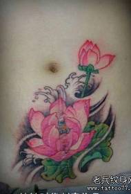 Красота брюшного рубца - татуировка с изображением лотоса